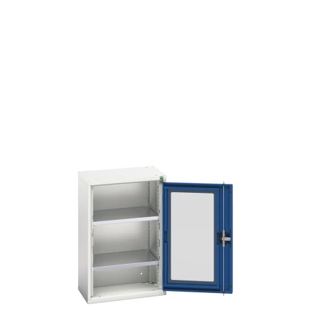 16926070 - Armoire VERSO à Porte Transparente 525x350x800 - 2 tablettes - Bleu Gentiane RAL 5010 16926070 - Armoire VERSO à Porte Transparente 525x350x800 - 2 tablettes - Bleu Gentiane RAL 5010