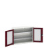16926270 - Armoire VERSO à Double Portes Transparentes 1050x350x800 - 2 tablettes - Rouge Pourpre RAL 3004 16926270 - Armoire VERSO à Double Portes Transparentes 1050x350x800 - 2 tablettes - Rouge Pourpre RAL 3004