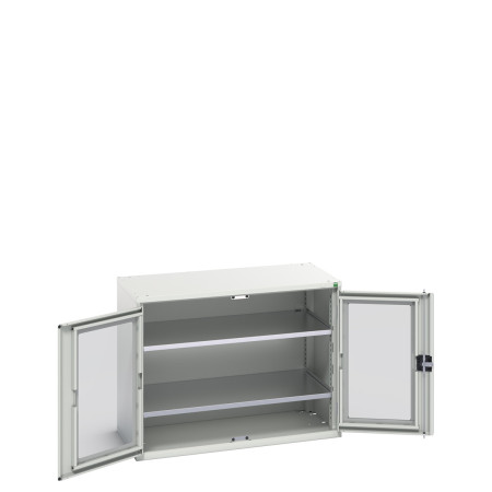 16926274 - Armoire VERSO à Double Portes Transparentes 1050x550x800 - 2 tablettes - Gris Clair RAL 7035 16926274 - Armoire VERSO à Double Portes Transparentes 1050x550x800 - 2 tablettes - Gris Clair RAL 7035