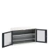 16926660 - Armoire VERSO à Double Portes Transparentes 1300x550x800 - 2 tablettes - Gris Anthracite RAL 7016 16926660 - Armoire VERSO à Double Portes Transparentes 1300x550x800 - 2 tablettes - Gris Anthracite RAL 7016