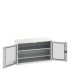 16926660 - Armoire VERSO à Double Portes Transparentes 1300x550x800 - 2 tablettes - Gris Clair RAL 7035 16926660 - Armoire VERSO à Double Portes Transparentes 1300x550x800 - 2 tablettes - Gris Clair RAL 7035