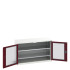 16926660 - Armoire VERSO à Double Portes Transparentes 1300x550x800 - 2 tablettes - Rouge Pourpre RAL 3004 16926660 - Armoire VERSO à Double Portes Transparentes 1300x550x800 - 2 tablettes - Rouge Pourpre RAL 3004