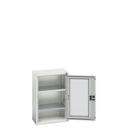 16926070 - Armoire VERSO à Porte Transparente 525x350x800 - 2 tablettes - Gris Clair RAL 7035 16926070 - Armoire VERSO à Porte Transparente 525x350x800 - 2 tablettes - Gris Clair RAL 7035