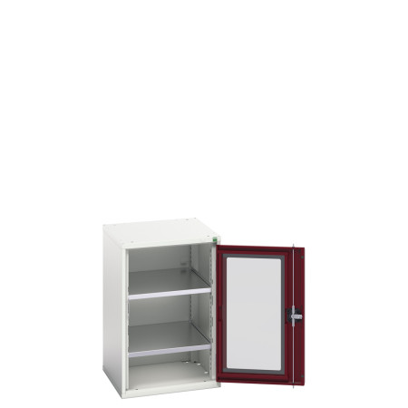16926074 - Armoire VERSO à Porte Transparente 525x550x800 - 2 tablettes - Rouge Pourpre RAL 3004 16926074 - Armoire VERSO à Porte Transparente 525x550x800 - 2 tablettes - Rouge Pourpre RAL 3004
