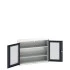 16926270 - Armoire VERSO à Double Portes Transparentes 1050x350x800 - 2 tablettes - Gris Anthracite RAL 7016 16926270 - Armoire VERSO à Double Portes Transparentes 1050x350x800 - 2 tablettes - Gris Anthracite RAL 7016