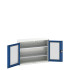 16926270 - Armoire VERSO à Double Portes Transparentes 1050x350x800 - 2 tablettes - Bleu Gentiane RAL 5010 16926270 - Armoire VERSO à Double Portes Transparentes 1050x350x800 - 2 tablettes - Bleu Gentiane RAL 5010
