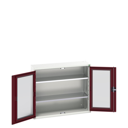 16926271 - Armoire VERSO à Double Portes Transparentes 1050x350x900 - 2 tablettes - Rouge Pourpre RAL 3004 16926271 - Armoire VERSO à Double Portes Transparentes 1050x350x900 - 2 tablettes - Rouge Pourpre RAL 3004