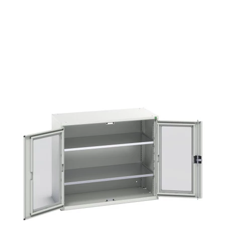 16926275 - Armoire VERSO à Double Portes Transparentes 1050x550x900 - 2 tablettes - Gris Clair RAL 7035 16926275 - Armoire VERSO à Double Portes Transparentes 1050x550x900 - 2 tablettes - Gris Clair RAL 7035