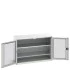 16926661 - Armoire VERSO à Double Portes Transparentes 1300x550x900 - 2 tablettes - Gris Clair RAL 7035 16926661 - Armoire VERSO à Double Portes Transparentes 1300x550x900 - 2 tablettes - Gris Clair RAL 7035