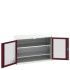 16926661 - Armoire VERSO à Double Portes Transparentes 1300x550x900 - 2 tablettes - Rouge Pourpre RAL 3004 16926661 - Armoire VERSO à Double Portes Transparentes 1300x550x900 - 2 tablettes - Rouge Pourpre RAL 3004