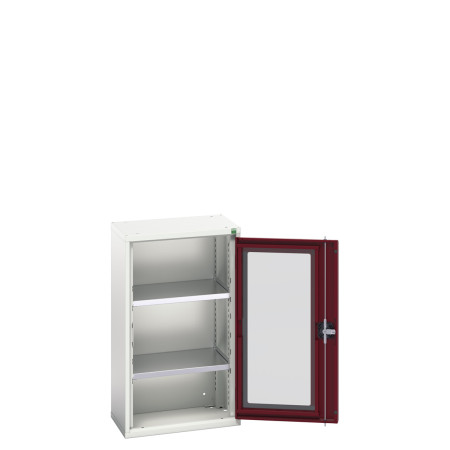 16926071 - Armoire VERSO à Porte Transparente 525x350x900 - 2 tablettes - Rouge Pourpre RAL 3004 16926071 - Armoire VERSO à Porte Transparente 525x350x900 - 2 tablettes - Rouge Pourpre RAL 3004