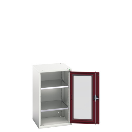16926075 - Armoire VERSO à Porte Transparente 525x550x900 - 2 tablettes - Rouge Pourpre RAL 3004 16926075 - Armoire VERSO à Porte Transparente 525x550x900 - 2 tablettes - Rouge Pourpre RAL 3004