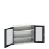 16926271 - Armoire VERSO à Double Portes Transparentes 1050x350x900 - 2 tablettes - Gris Anthracite RAL 7016 16926271 - Armoire VERSO à Double Portes Transparentes 1050x350x900 - 2 tablettes - Gris Anthracite RAL 7016