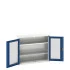 16926271 - Armoire VERSO à Double Portes Transparentes 1050x350x900 - 2 tablettes - Bleu Gentiane RAL 5010 16926271 - Armoire VERSO à Double Portes Transparentes 1050x350x900 - 2 tablettes - Bleu Gentiane RAL 5010