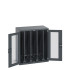 40301030 - Armoire CUBIO SMV-10612-44 - Portes Transp, 4 Pann à Bacs Coulissants - LxPxH 1050x650x1200mm - Full Gris Anthracite RAL 7016 40301030 - Armoire CUBIO SMV-10612-44 - Portes Transp, 4 Pann à Bacs Coulissants - LxPxH 1050x650x1200mm - Full Gris Anthracite RAL 7016