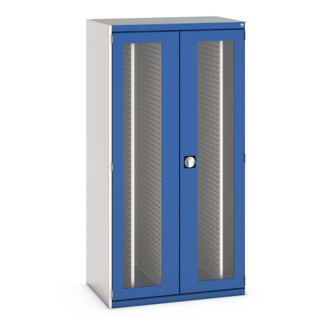 40301036 - Armoire CUBIO SMV-10620-44 - Portes Transp 4 Pann à Bacs Coulissants - LxPxH 1050x650x2000mm - Bleu Gentiane RAL 5010 40301036 - Armoire CUBIO SMV-10620-44 - Portes Transp 4 Pann à Bacs Coulissants - LxPxH 1050x650x2000mm - Bleu Gentiane RAL 5010