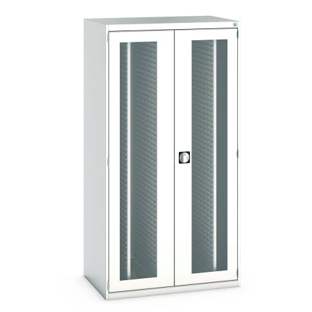 40301036 - Armoire CUBIO SMV-10620-44 - Portes Transp 4 Pann à Bacs Coulissants - LxPxH 1050x650x2000mm - Gris Clair RAL 7035 40301036 - Armoire CUBIO SMV-10620-44 - Portes Transp 4 Pann à Bacs Coulissants - LxPxH 1050x650x2000mm - Gris Clair RAL 7035