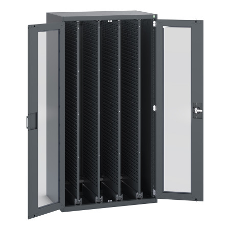 40301036 - Armoire CUBIO SMV-10620-44 - Portes Transp 4 Pann à Bacs Coulissants - LxPxH 1050x650x2000mm - Full Gris Anthracite RAL 7016 40301036 - Armoire CUBIO SMV-10620-44 - Portes Transp 4 Pann à Bacs Coulissants - LxPxH 1050x650x2000mm - Full Gris Anthracite RAL 7016