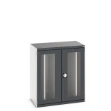 40301006 - Armoire CUBIO SMV-10612-42 - Portes Transp, 4 Pann Perfo Coulissants - LxPxH 1050x650x1200mm - Gris Anthracite RAL 7016 40301006 - Armoire CUBIO SMV-10612-42 - Portes Transp, 4 Pann Perfo Coulissants - LxPxH 1050x650x1200mm - Gris Anthracite RAL 7016