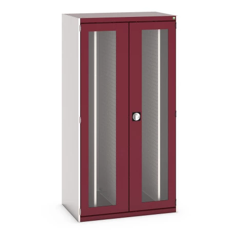 40301012 - Armoire CUBIO SMV-10620-42 - Portes Transp, 4 Pann Perfo Coulissants - LxPxH 1050x650x2000mm - Rouge Pourpre RAL 3004 40301012 - Armoire CUBIO SMV-10620-42 - Portes Transp, 4 Pann Perfo Coulissants - LxPxH 1050x650x2000mm - Rouge Pourpre RAL 3004