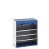 40201009 - Armoire CUBIO SMR-10612-1 - Avec Porte Rideau et 3 Tablettes - LxPxH 1050x650x1200mm - Bleu Gentiane RAL 5010 40201009 - Armoire CUBIO SMR-10612-1 - Avec Porte Rideau et 3 Tablettes - LxPxH 1050x650x1200mm - Bleu Gentiane RAL 5010