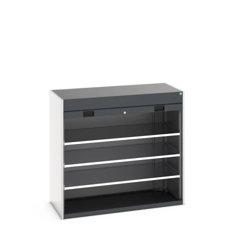 40201012 - Armoire CUBIO SMR-13612-1 - Avec Porte Rideau et 3 Tablettes - LxPxH 1300x650x1200mm - Gris Anthracite RAL 7016 40201012 - Armoire CUBIO SMR-13612-1 - Avec Porte Rideau et 3 Tablettes - LxPxH 1300x650x1200mm - Gris Anthracite RAL 7016