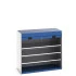 40201012 - Armoire CUBIO SMR-13612-1 - Avec Porte Rideau et 3 Tablettes - LxPxH 1300x650x1200mm - Bleu Gentiane RAL 5010 40201012 - Armoire CUBIO SMR-13612-1 - Avec Porte Rideau et 3 Tablettes - LxPxH 1300x650x1200mm - Bleu Gentiane RAL 5010