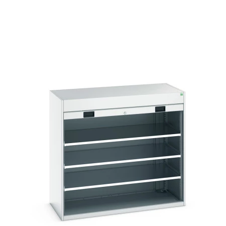 40201012 - Armoire CUBIO SMR-13612-1 - Avec Porte Rideau et 3 Tablettes - LxPxH 1300x650x1200mm - Gris Clair RAL 7035 40201012 - Armoire CUBIO SMR-13612-1 - Avec Porte Rideau et 3 Tablettes - LxPxH 1300x650x1200mm - Gris Clair RAL 7035