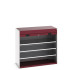 40201012 - Armoire CUBIO SMR-13612-1 - Avec Porte Rideau et 3 Tablettes - LxPxH 1300x650x1200mm - Rouge Pourpre RAL 3004 40201012 - Armoire CUBIO SMR-13612-1 - Avec Porte Rideau et 3 Tablettes - LxPxH 1300x650x1200mm - Rouge Pourpre RAL 3004