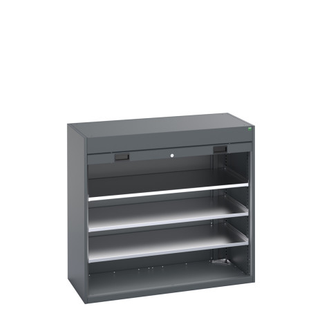 40201012 - Armoire CUBIO SMR-13612-1 - Avec Porte Rideau et 3 Tablettes - LxPxH 1300x650x1200mm - Full Gris Anthracite RAL 7016 40201012 - Armoire CUBIO SMR-13612-1 - Avec Porte Rideau et 3 Tablettes - LxPxH 1300x650x1200mm - Full Gris Anthracite RAL 7016