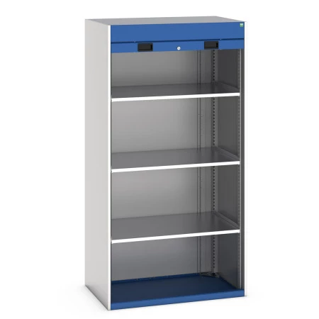 40201021 - Armoire CUBIO SMR-10620-10 - Avec Porte Rideau et 3 Tablettes - LxPxH 1050x650x2000mm - Bleu Gentiane RAL 5010 40201021 - Armoire CUBIO SMR-10620-10 - Avec Porte Rideau et 3 Tablettes - LxPxH 1050x650x2000mm - Bleu Gentiane RAL 5010