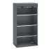 40201021 - Armoire CUBIO SMR-10620-10 - Avec Porte Rideau et 3 Tablettes - LxPxH 1050x650x2000mm - Full Gris Anthracite RAL 7016 40201021 - Armoire CUBIO SMR-10620-10 - Avec Porte Rideau et 3 Tablettes - LxPxH 1050x650x2000mm - Full Gris Anthracite RAL 7016