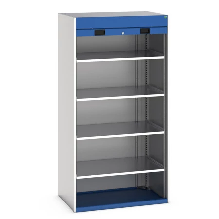 40201011 - CUBIO Armoire SMR-10620-2 - Avec Porte Rideau et 4 Tablettes - LxPxH 1050x650x2000mm - Bleu Gentiane RAL 5010 40201011 - CUBIO Armoire SMR-10620-2 - Avec Porte Rideau et 4 Tablettes - LxPxH 1050x650x2000mm - Bleu Gentiane RAL 5010