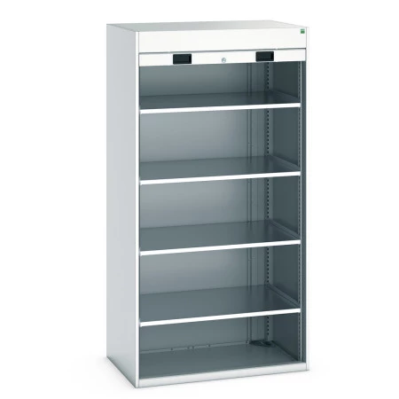 40201011 - CUBIO Armoire SMR-10620-2 - Avec Porte Rideau et 4 Tablettes - LxPxH 1050x650x2000mm - Gris Clair RAL 7035 40201011 - CUBIO Armoire SMR-10620-2 - Avec Porte Rideau et 4 Tablettes - LxPxH 1050x650x2000mm - Gris Clair RAL 7035