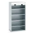 40201011 - CUBIO Armoire SMR-10620-2 - Avec Porte Rideau et 4 Tablettes - LxPxH 1050x650x2000mm - Gris Clair RAL 7035 40201011 - CUBIO Armoire SMR-10620-2 - Avec Porte Rideau et 4 Tablettes - LxPxH 1050x650x2000mm - Gris Clair RAL 7035