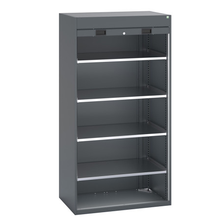 40201011 - CUBIO Armoire SMR-10620-2 - Avec Porte Rideau et 4 Tablettes - LxPxH 1050x650x2000mm - Full Gris Anthracite RAL 7016 40201011 - CUBIO Armoire SMR-10620-2 - Avec Porte Rideau et 4 Tablettes - LxPxH 1050x650x2000mm - Full Gris Anthracite RAL 7016