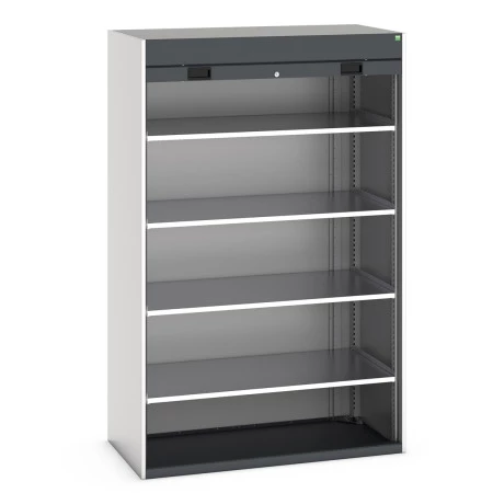 40201013 - CUBIO Armoire SMR-13620-1 - Avec Porte Rideau et 4 Tablettes - LxPxH 1300x650x2000mm - Gris Anthracite RAL 7016 40201013 - CUBIO Armoire SMR-13620-1 - Avec Porte Rideau et 4 Tablettes - LxPxH 1300x650x2000mm - Gris Anthracite RAL 7016