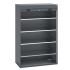 40201013 - CUBIO Armoire SMR-13620-1 - Avec Porte Rideau et 4 Tablettes - LxPxH 1300x650x2000mm - Full Gris Anthracite RAL 7016 40201013 - CUBIO Armoire SMR-13620-1 - Avec Porte Rideau et 4 Tablettes - LxPxH 1300x650x2000mm - Full Gris Anthracite RAL 7016