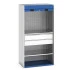 40201023 - Armoire CUBIO SMR-10620-12 Porte Rideau - 2 Tablettes, 2 Tiroirs de 175mm, 2 Panneaux à Bacs - LxPxH 1050x650x2000mm - Bleu Gentiane RAL 5010 40201023 - Armoire CUBIO SMR-10620-12 Porte Rideau - 2 Tablettes, 2 Tiroirs de 175mm, 2 Panneaux à Bacs - LxPxH 1050x650x2000mm - Bleu Gentiane RAL 5010
