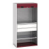 40201023 - Armoire CUBIO SMR-10620-12 Porte Rideau - 2 Tablettes, 2 Tiroirs de 175mm, 2 Panneaux à Bacs - LxPxH 1050x650x2000mm - Rouge Pourpre RAL 3004 40201023 - Armoire CUBIO SMR-10620-12 Porte Rideau - 2 Tablettes, 2 Tiroirs de 175mm, 2 Panneaux à Bacs - LxPxH 1050x650x2000mm - Rouge Pourpre RAL 3004