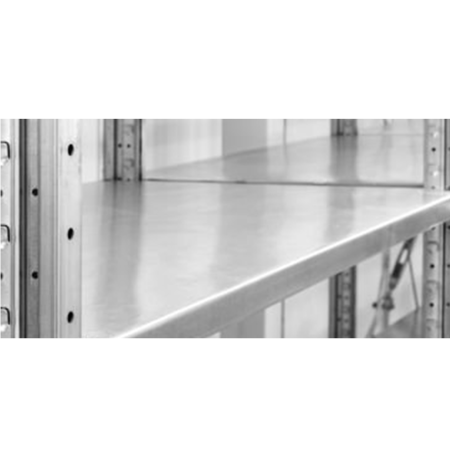 Etagère en acier - Profondeur 450 ou 665 mm - Choisissez l'étagère adaptée à la profondeur de l'armoire
