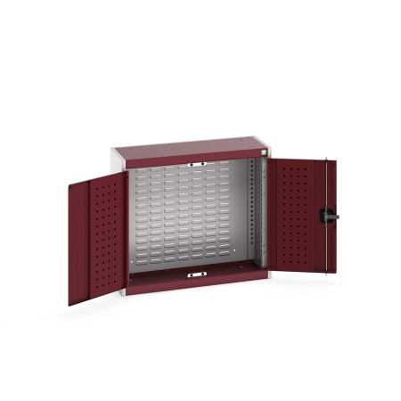 40031061 - Armoire Murale à Bacs CUBIO - Avec Fond à Bacs - LxPxH 800x325x700mm - Rouge Pourpre RAL 3004 40031061 - Armoire Murale à Bacs CUBIO - Avec Fond à Bacs - LxPxH 800x325x700mm - Rouge Pourpre RAL 3004