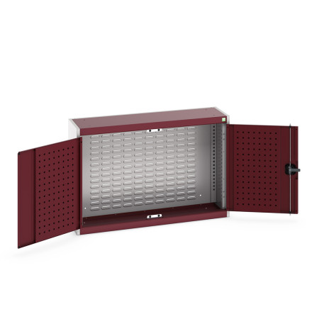 40031056 - Armoire Murale à Bacs CUBIO - Avec Fond à Bacs - LxPxH 1050x325x700mm - Rouge Pourpre RAL 3004 40031056 - Armoire Murale à Bacs CUBIO - Avec Fond à Bacs - LxPxH 1050x325x700mm - Rouge Pourpre RAL 3004