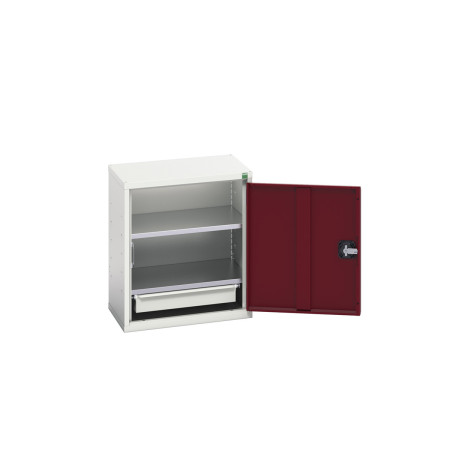 16929003 - Armoire Murale Eco - Avec 2 Tablettes, 1 Tiroir - LxPxH 525x350x600mm - Rouge Pourpre RAL 3004 16929003 - Armoire Murale Eco - Avec 2 Tablettes, 1 Tiroir - LxPxH 525x350x600mm - Rouge Pourpre RAL 3004
