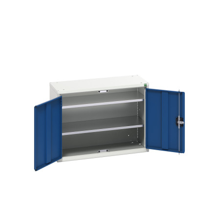 16929102 - Armoire Murale Eco - Avec 2 Tablettes - LxPxH 800x350x600mm - Bleu Gentiane RAL 5010 16929102 - Armoire Murale Eco - Avec 2 Tablettes - LxPxH 800x350x600mm - Bleu Gentiane RAL 5010
