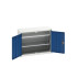 16929102 - Armoire Murale Eco - Avec 2 Tablettes - LxPxH 800x350x600mm - Bleu Gentiane RAL 5010 16929102 - Armoire Murale Eco - Avec 2 Tablettes - LxPxH 800x350x600mm - Bleu Gentiane RAL 5010
