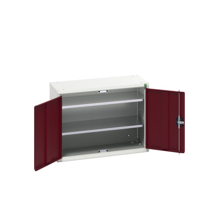 16929102 - Armoire Murale Eco - Avec 2 Tablettes - LxPxH 800x350x600mm - Rouge Pourpre RAL 3004 16929102 - Armoire Murale Eco - Avec 2 Tablettes - LxPxH 800x350x600mm - Rouge Pourpre RAL 3004