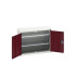 16929102 - Armoire Murale Eco - Avec 2 Tablettes - LxPxH 800x350x600mm - Rouge Pourpre RAL 3004 16929102 - Armoire Murale Eco - Avec 2 Tablettes - LxPxH 800x350x600mm - Rouge Pourpre RAL 3004