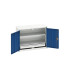 16929103 - Armoire Murale Eco - Avec 2 Tablettes, 1 Tiroir - LxPxH 800x350x600mm - Bleu Gentiane RAL 5010 16929103 - Armoire Murale Eco - Avec 2 Tablettes, 1 Tiroir - LxPxH 800x350x600mm - Bleu Gentiane RAL 5010