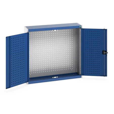 40031062 - Armoire Murale Perfo CUBIO - Avec Fond Perfo - LxPxH 1050x525x1000mm - Bleu Gentiane RAL 5010 40031062 - Armoire Murale Perfo CUBIO - Avec Fond Perfo - LxPxH 1050x525x1000mm - Bleu Gentiane RAL 5010